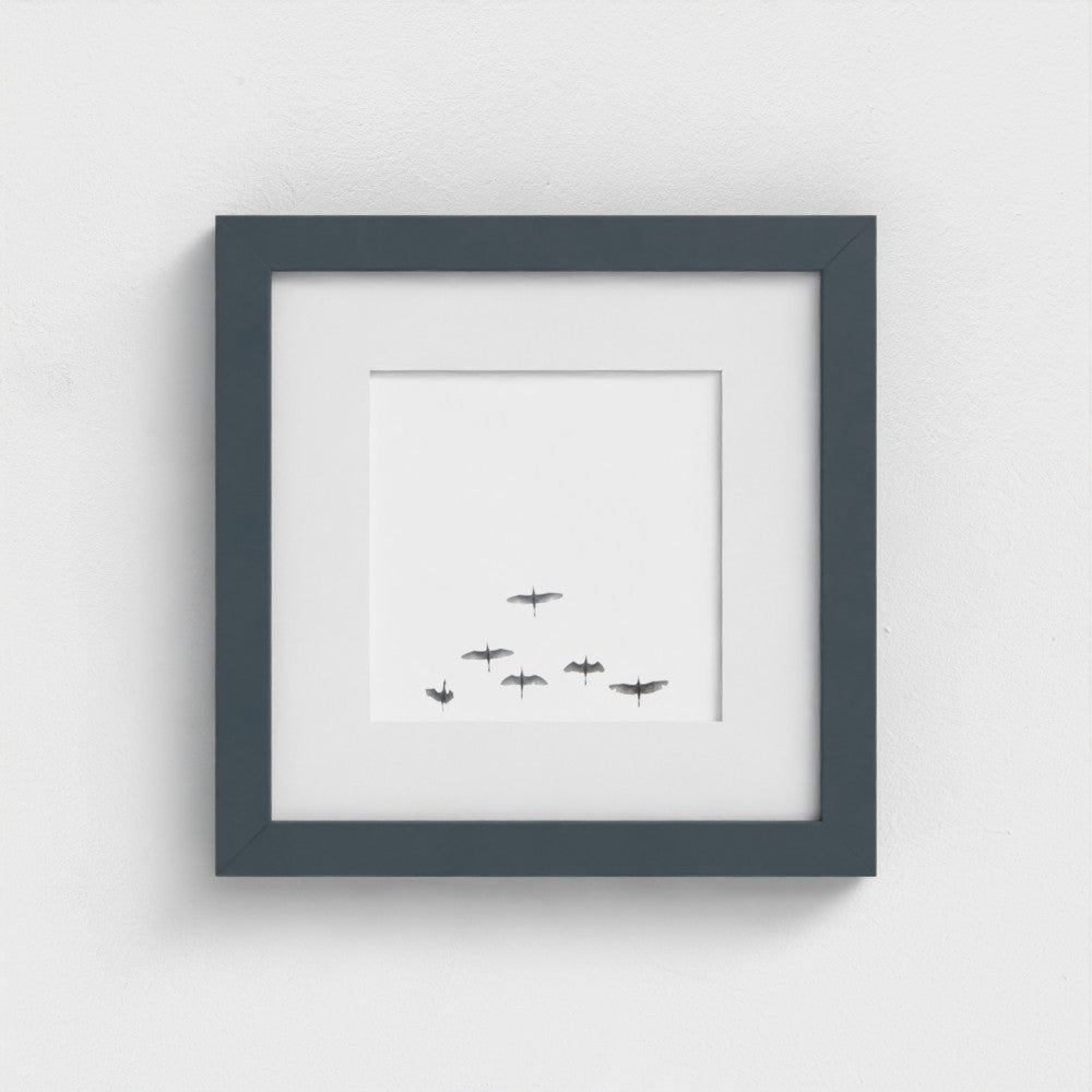 Flight in white - Framed