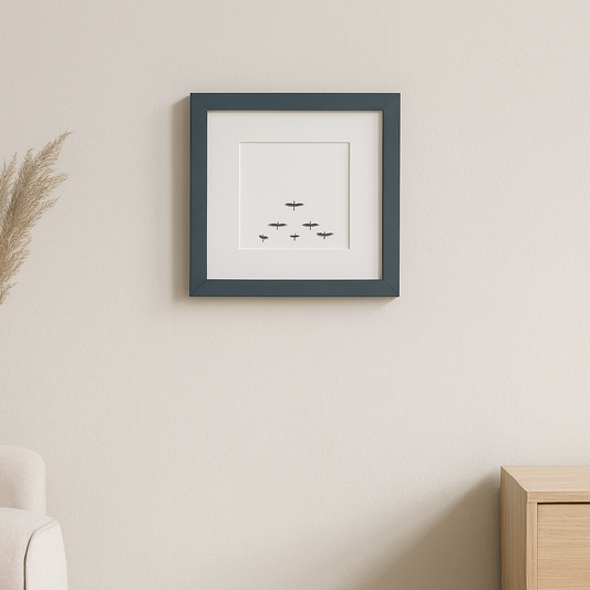Flight in white - Framed